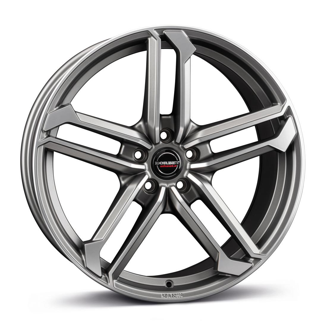 Borbet ATX graphite polished matt 9,5x20 5x112 ET45 CB66,6 60° 760 kg 497436