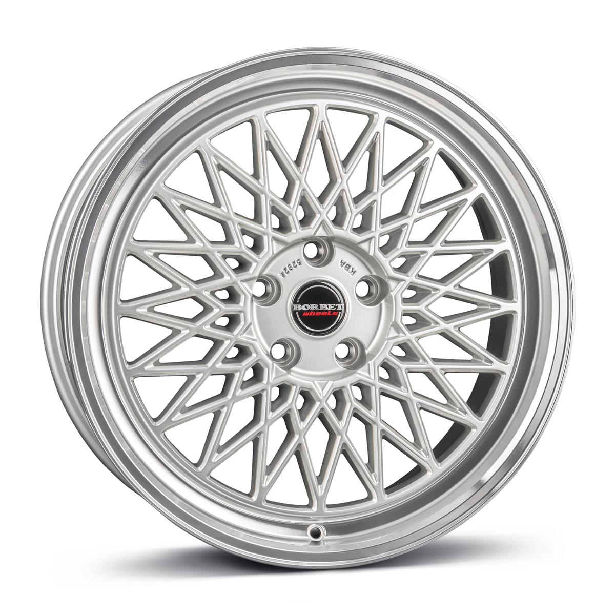 Borbet B silver rim polished 8x18 5x114.3 ET40 CB72,6 60° 730 kg 497247
