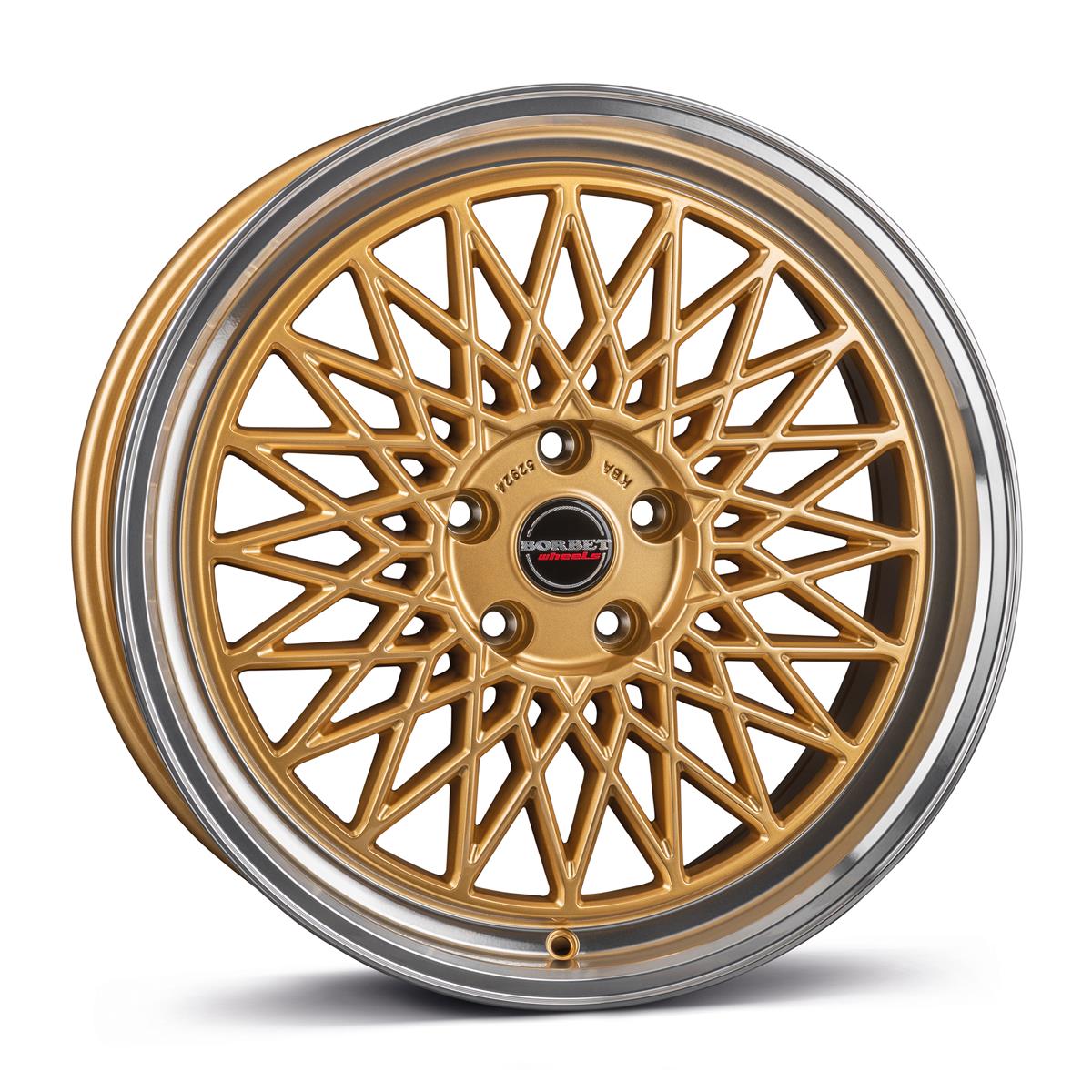 Borbet B gold rim polished 7x17 4x100 ET25 CB64,1 60° 625 kg 497712