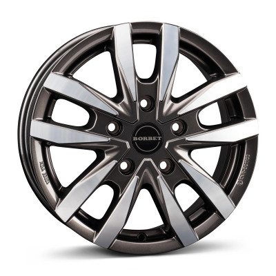 Borbet CW5 mistral anthracite glossy polished 7,5x18 5x120 ET53 CB65,1 R13 1300 kg 496795