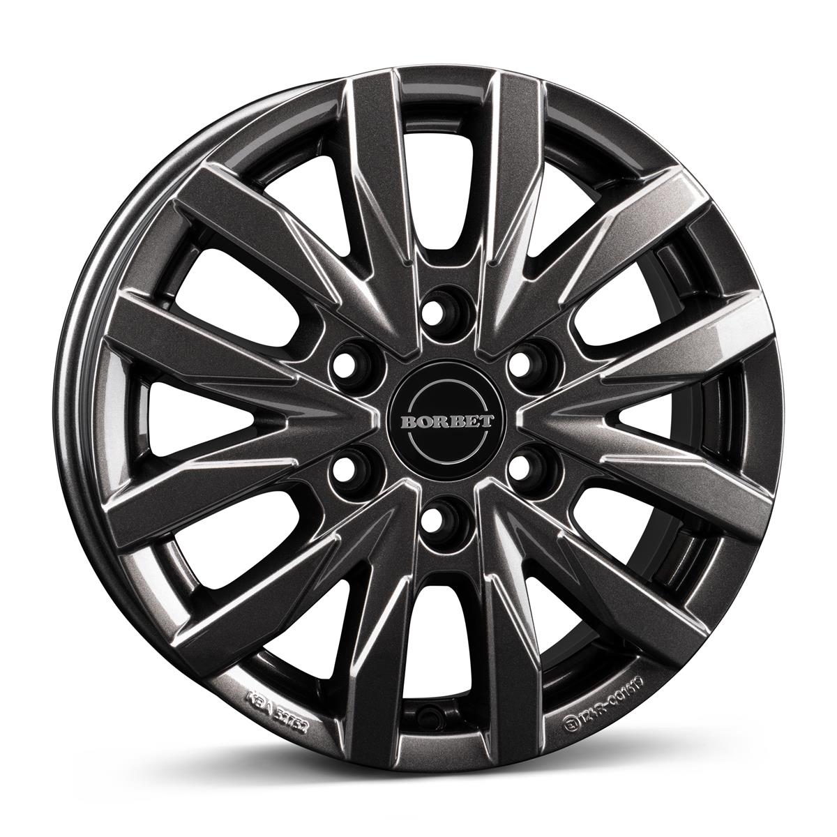 Borbet CW6 mistral anthracite glossy 6,5x16 6x130 ET54 CB84,1 60° 1350 kg 497484