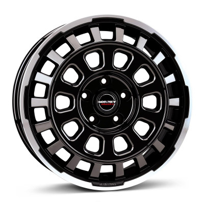 Borbet CW7 black rim polished glossy 7,5x18 5x118 ET53 CB71,1 60° 1250 kg 498023