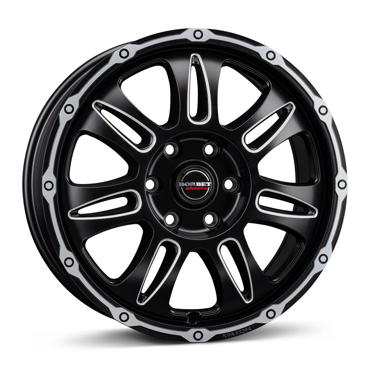 Borbet CW8 black rim window polished matt 8x18 5x114.3 ET38 CB66,1 60° 1000 kg 222733