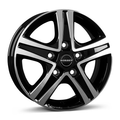 Borbet CWD black polished glossy 6x16 5x130 ET68 CB78,1 60° 1350 kg 496691