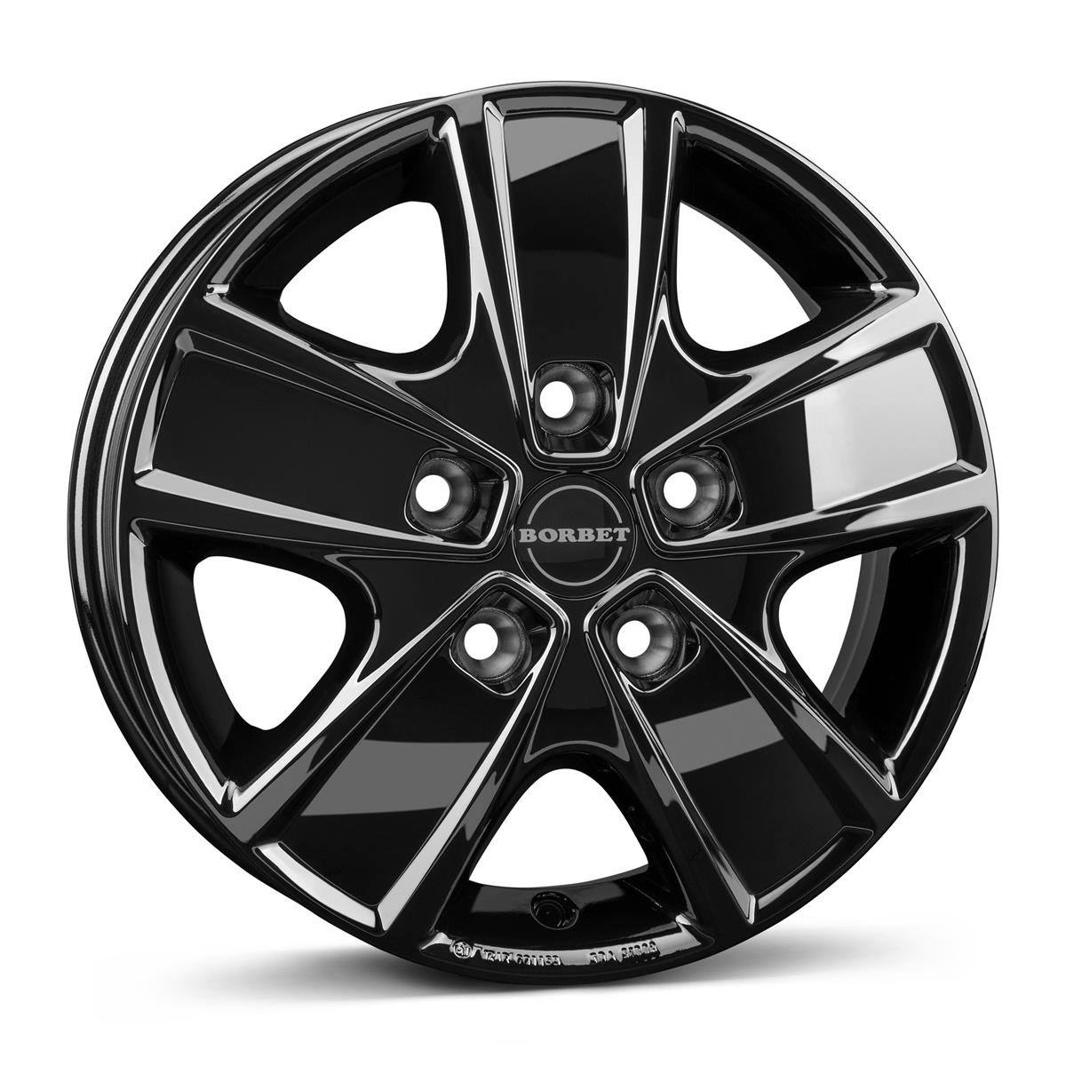 Borbet CWG black glossy 6x16 5x118 ET68 CB71,1 60° 1600 kg 497885