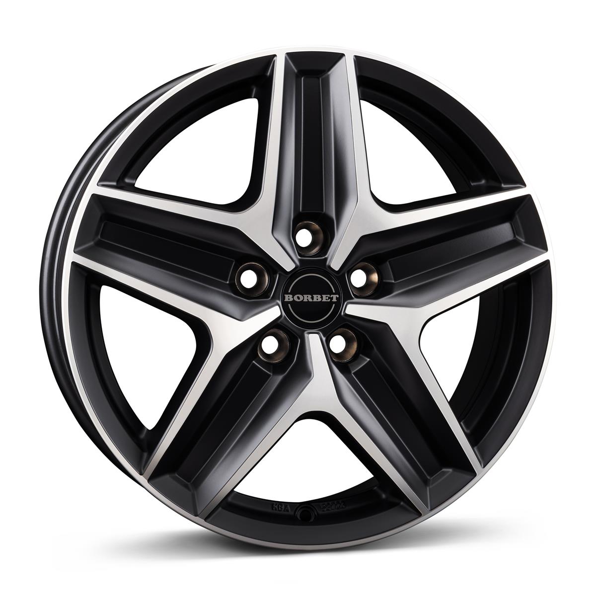 Borbet CWZ black polished matt 7,5x18 5x130 ET53 CB78,1 60° 1250 kg 497643