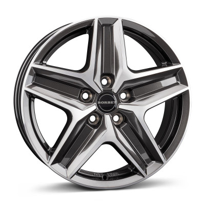 Borbet CWZ mistral anthracite glossy polished 7,5x18 5x120 ET43 CB65,1 R13 1250 kg 497629
