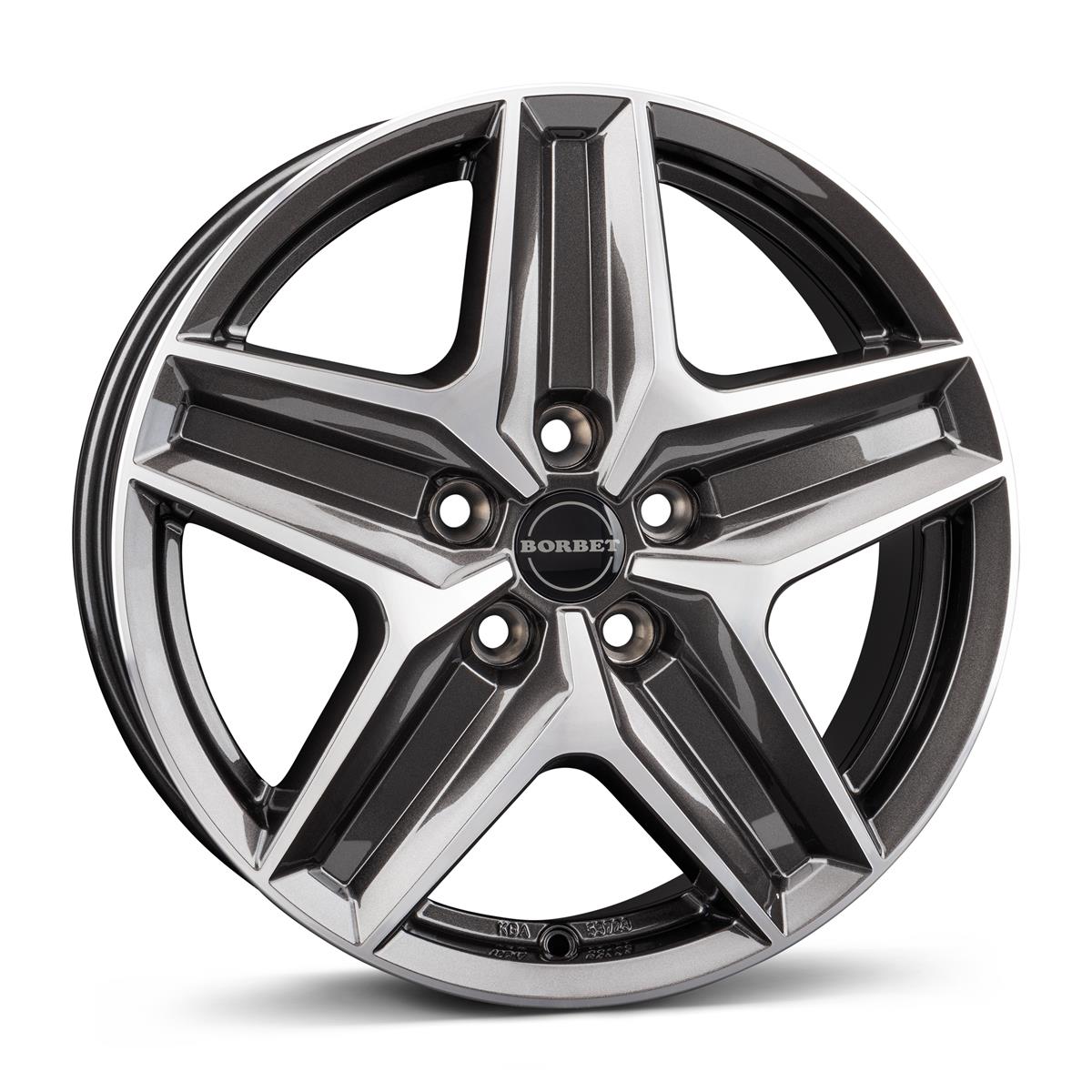 Borbet CWZ mistral anthracite glossy polished 7,5x18 5x120 ET53 CB65,1 R13 1250 kg 497633