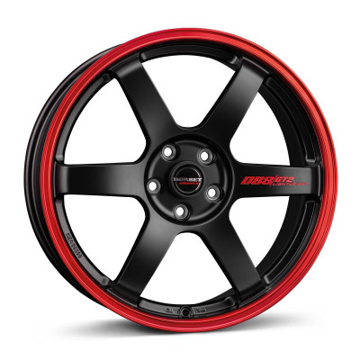 Borbet DB8GT2 black matt rim red 8,5x19 5x114.3 ET45 CB72,6 60° 700 kg 498150