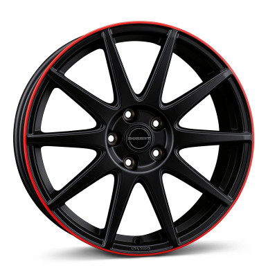 Borbet GTX black matt rim red 8x19 5x114.3 ET50 CB72,6 60° 750 kg 497955