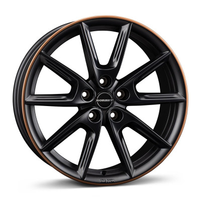 Borbet LX18 black matt rim copper 8x18 5x112 ET48 CB66,6 60° 690 kg 497811