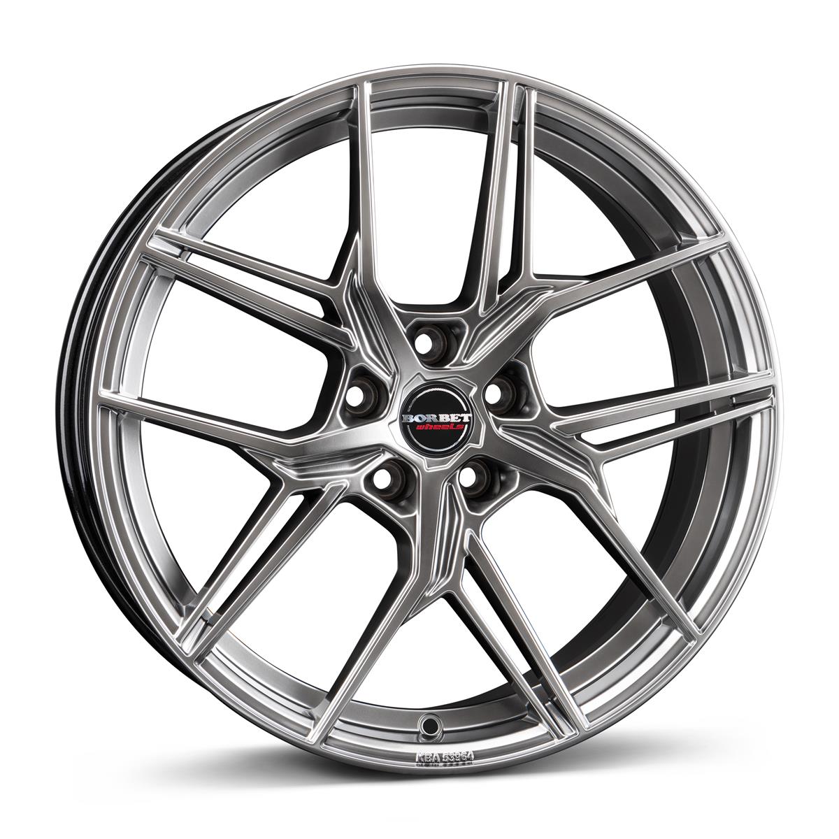 Borbet QX hyper black silver 8x19 5x108 ET50 CB72,6 60° 650 kg 497852