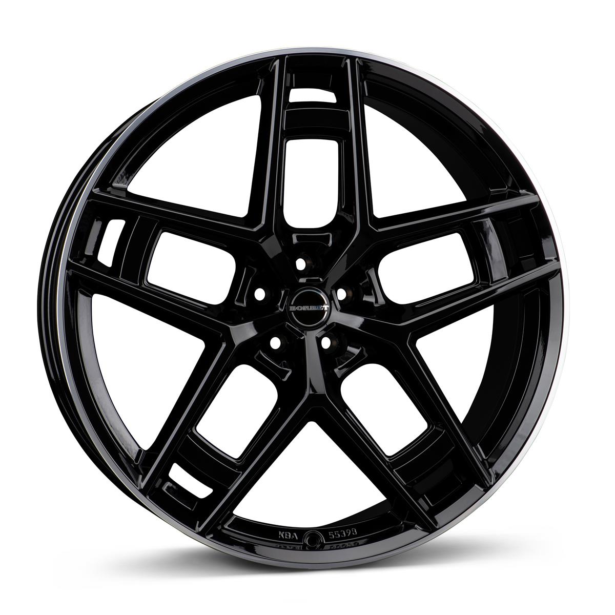 Borbet TF black rim polished glossy 10,5x24 5x112 ET40 CB66,6 R14 1000 kg 498236
