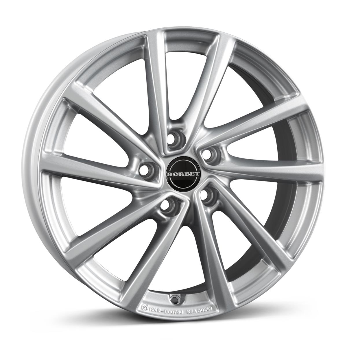 Borbet V Crystal Silver 7x18 5x112 ET43 CB57,1 R13 700 kg 8131014