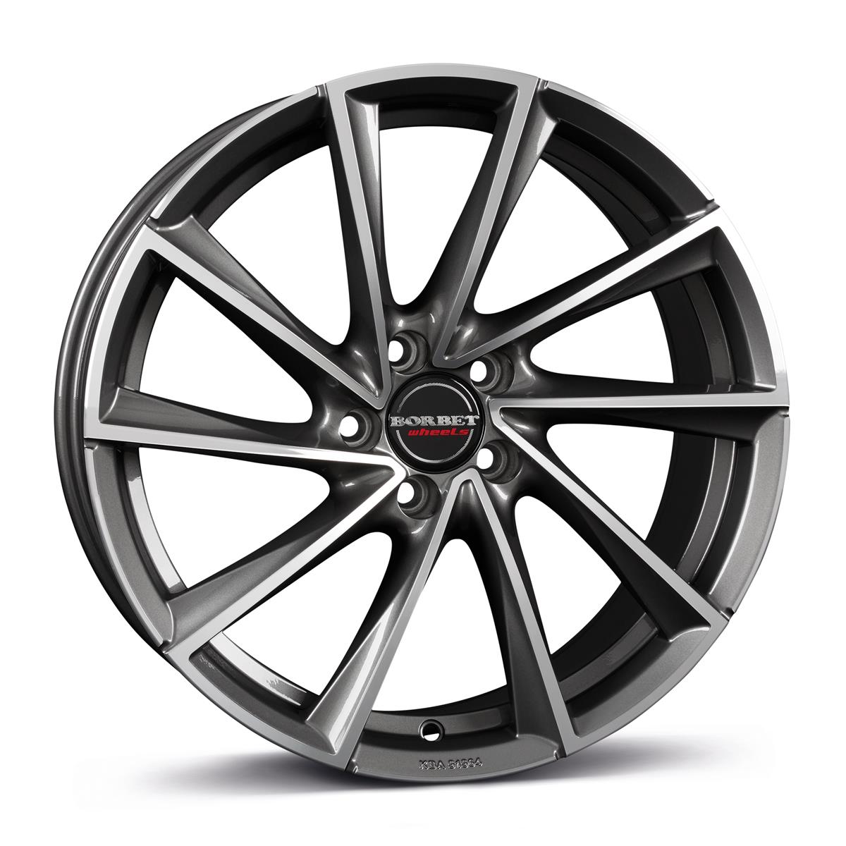 Borbet VTX Graphite Polished 8x18 5x112 ET48 CB66,6 60° 670 kg 496557