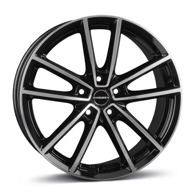 Borbet W black polished glossy 8,5x21 5x114.3 ET40 CB72,6 60° 780 kg 497990