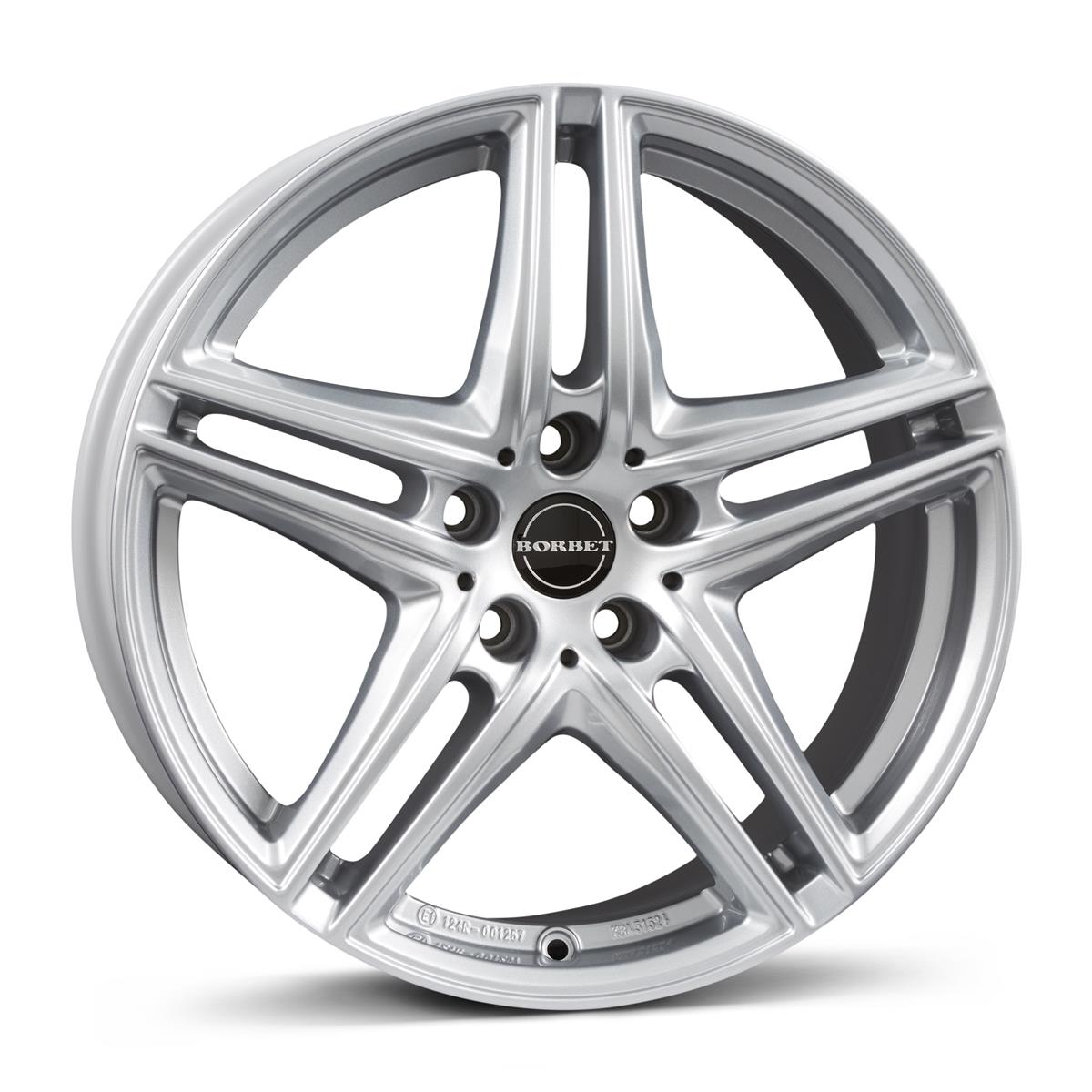 Borbet XR brilliant silver 8x18 5x112 ET26 CB66,6 R14 780 kg 8131050