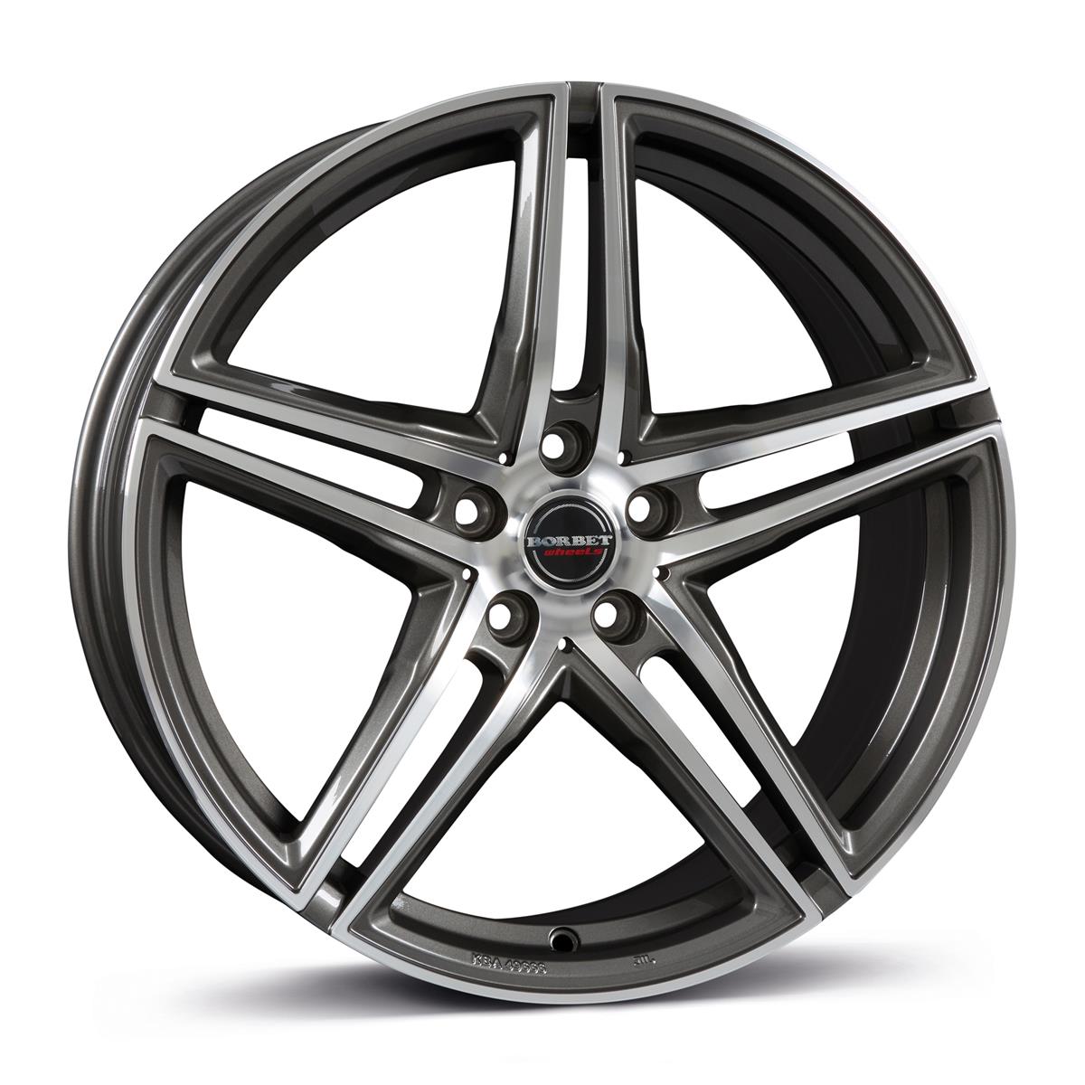 Borbet XRT Graphite Polished 8x18 5x114.3 ET45 CB72,6 60° 730 kg 221768