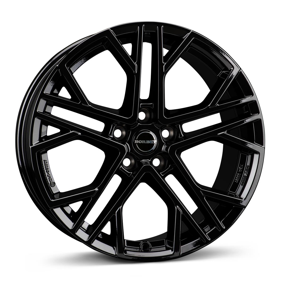 Borbet XV black glossy 8,5x19 5x108 ET45 CB72,6 60° 875 kg 498176