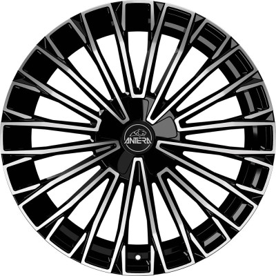 Antera A103 Piano Black Diamond 10x23 5x112 ET45 CB66,6 (Long Bolt) R14 825 kg A10310234526990I
