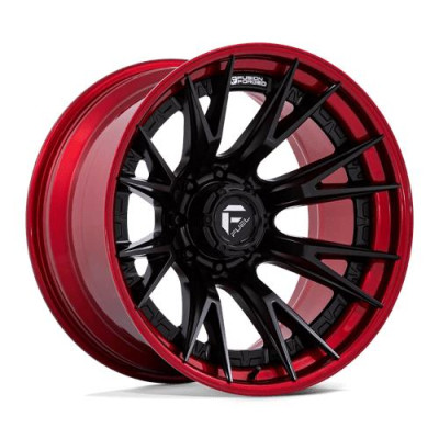 Fuel Fc402 Catalyst Matte Black W/ Candy Red Lip 12x24 8x165.1 ET-44 CB125,1 60° 1678 kg FC402MQ24128044N