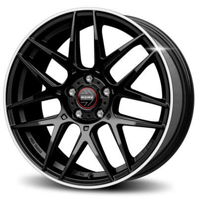 Momo Competizione Glossy Black Polished Lip 8x19 5x112 ET45 CB72,3 60° 700 kg WCOW80945512E