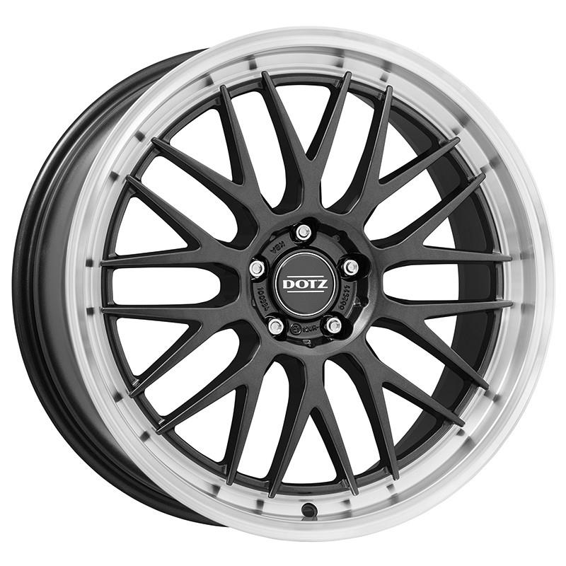 Dotz Bilbao dark Gunmetal/polished lip 8x18 5x120 ET45 CB72,6 60° 750 kg OBIG9FL45