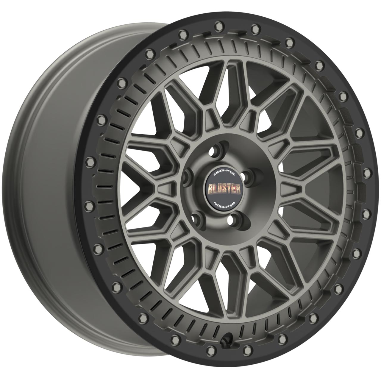 Fondmetal Bluster Matt Titanium Black Lip 8,5x17 5x127 ET37 CB71,6 60° 1250 kg RF21305