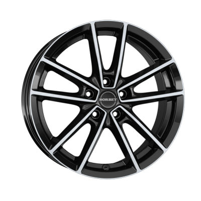 Borbet XE1 black polished glossy 7,5x18 5x112 ET25 CB66,6 60° 820 kg 498506