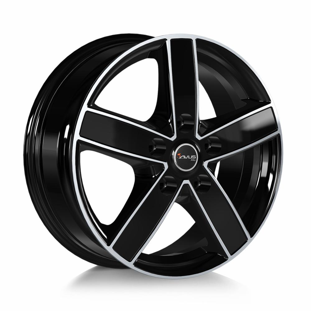 Avus AC-V51 Black Polished 7x17 5x108 ET45 CB65.1 Flat 1250 kg V51070175108045651D0