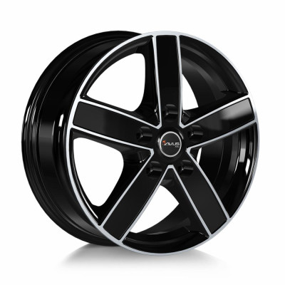 Avus AC-V51 Black Polished 7x17 5x118 ET45 CB71.1 60° 1075 kg V51070175118045711D0