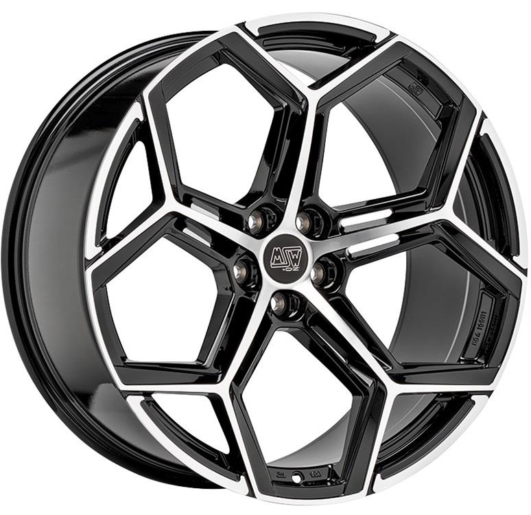 MSW 53 Gloss Black Full Polished 8x19 5x112 ET35 CB73,0 60° 650 kg W1947950056